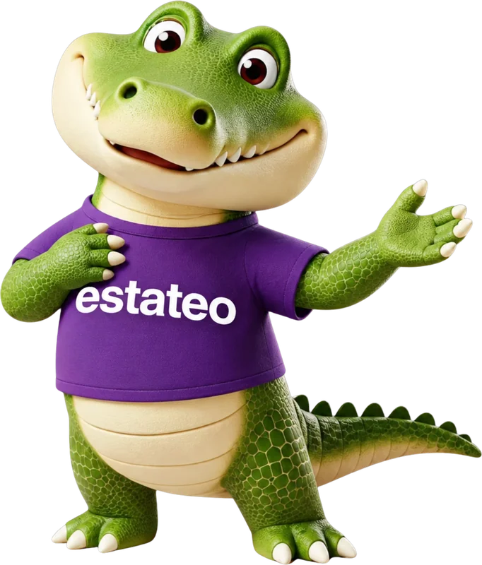 Aligatorzyca Marta, maskotka estateo, przedstawia się