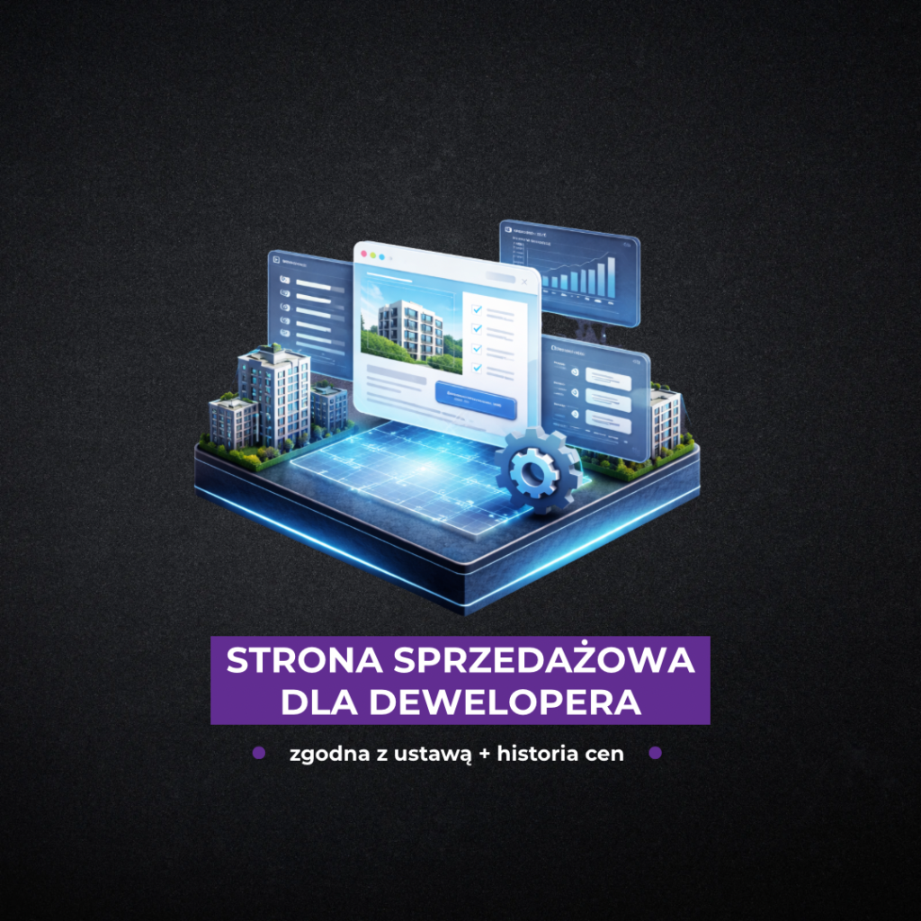 Strona sprzedażowa dla dewelopera (One Page) – zgodna z ustawą + historia cen